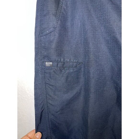 5.11 511 Tactical Cargo Pants Mens 36x32” Rip Stop Tactile Ems Navy Blue Thin C1 - Picture 5 of 8